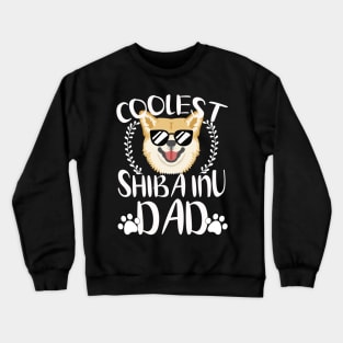 Glasses Coolest Shiba Inu Dog Dad Crewneck Sweatshirt